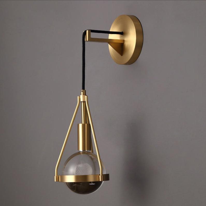 Shiny Raindrop Crystal Brushed Wall Lamp
