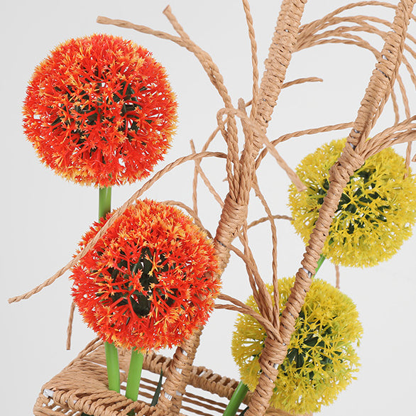 Plant Decoration Rattan Weaving Floor Lamp