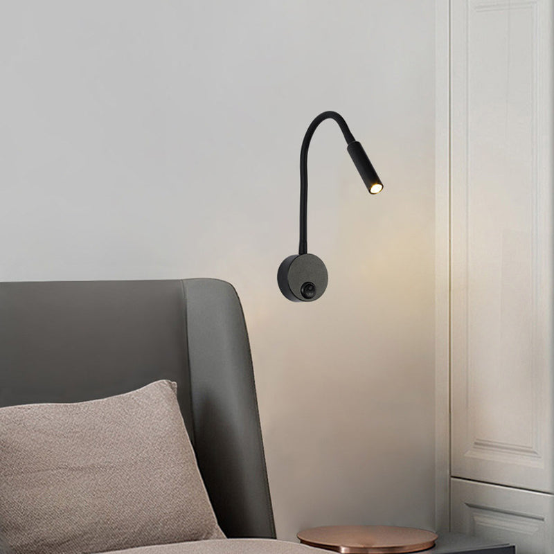 Iron Round Flexible Bending Wall Lamp