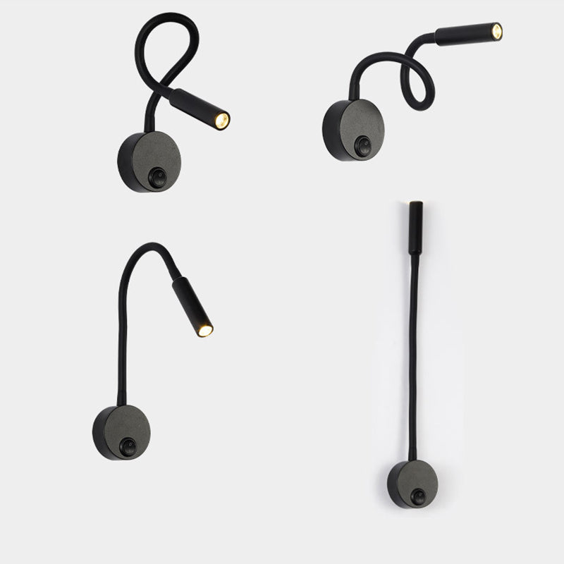 Iron Round Flexible Bending Wall Lamp