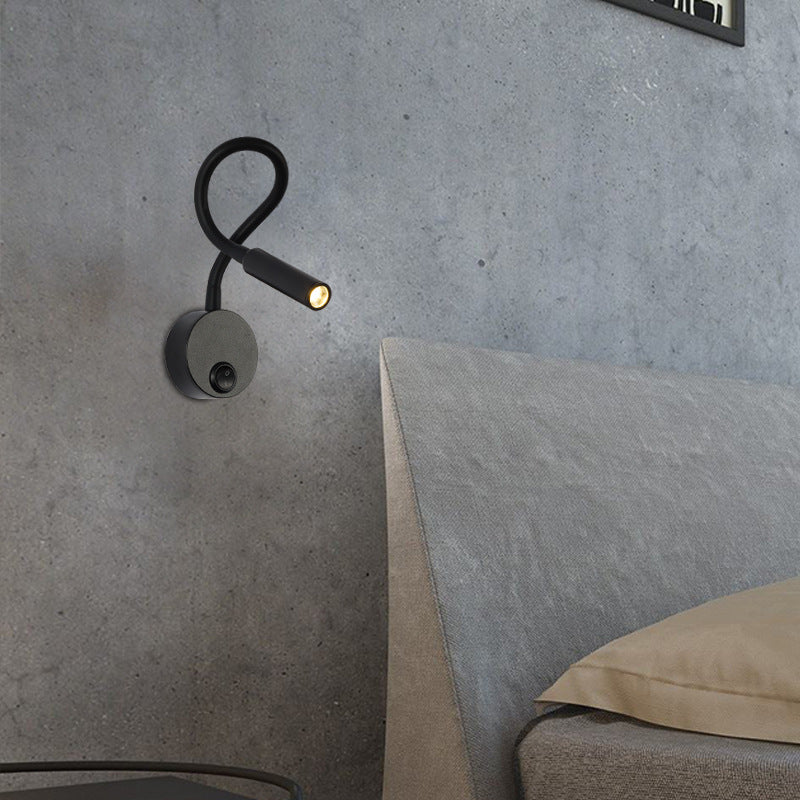 Iron Round Flexible Bending Wall Lamp