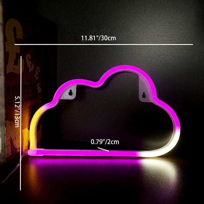 Bright Neon Cloud PVC Table Lamp