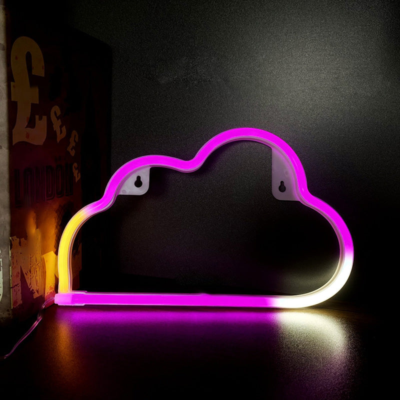 Bright Neon Cloud PVC Table Lamp