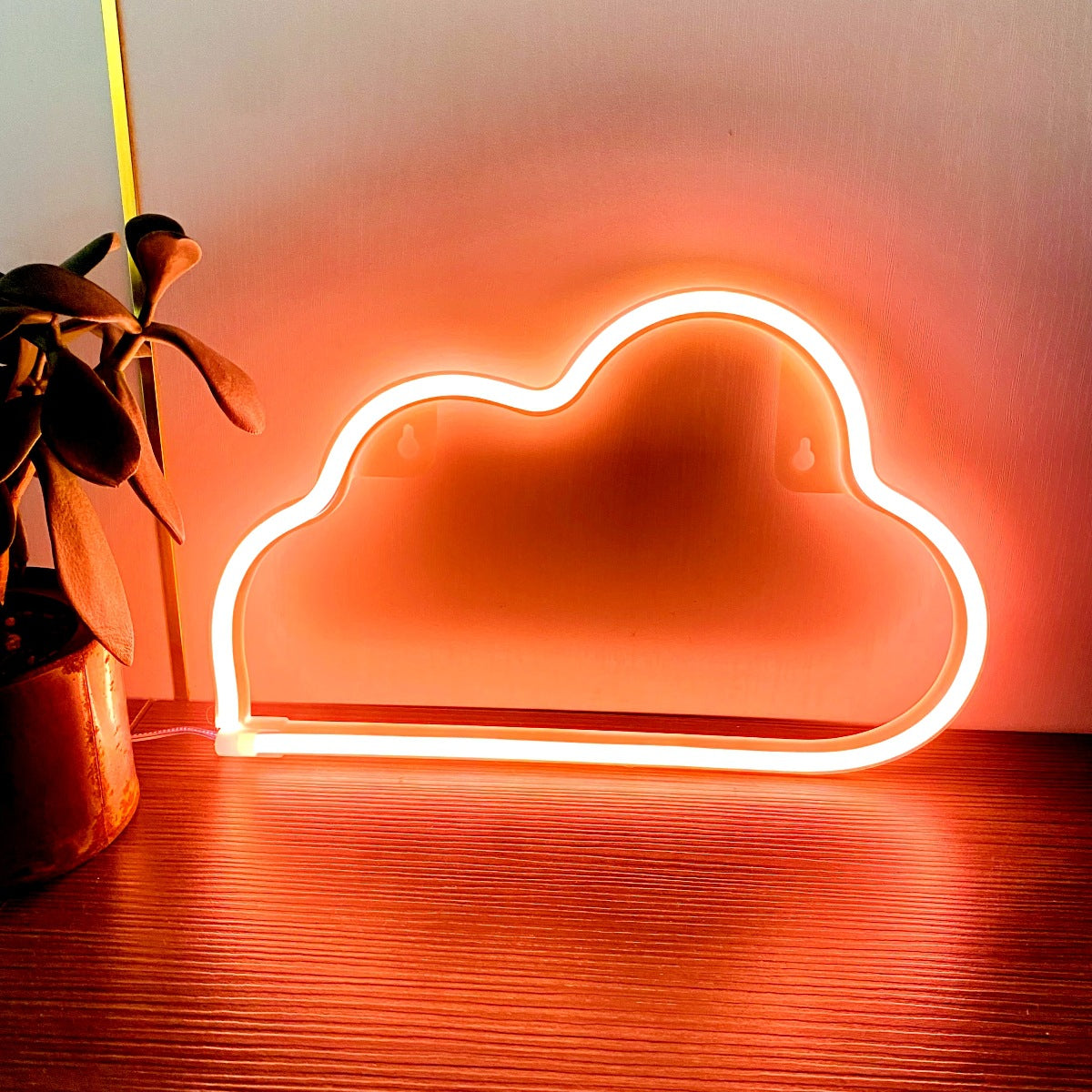 Bright Neon Cloud PVC Table Lamp