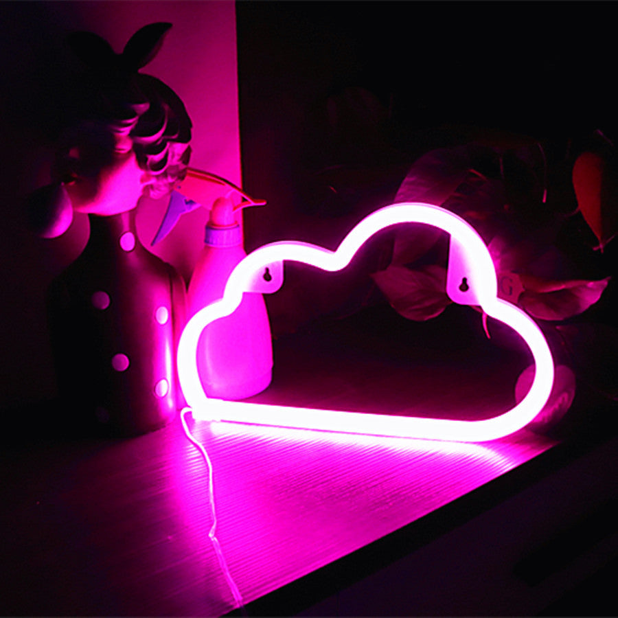 Bright Neon Cloud PVC Table Lamp