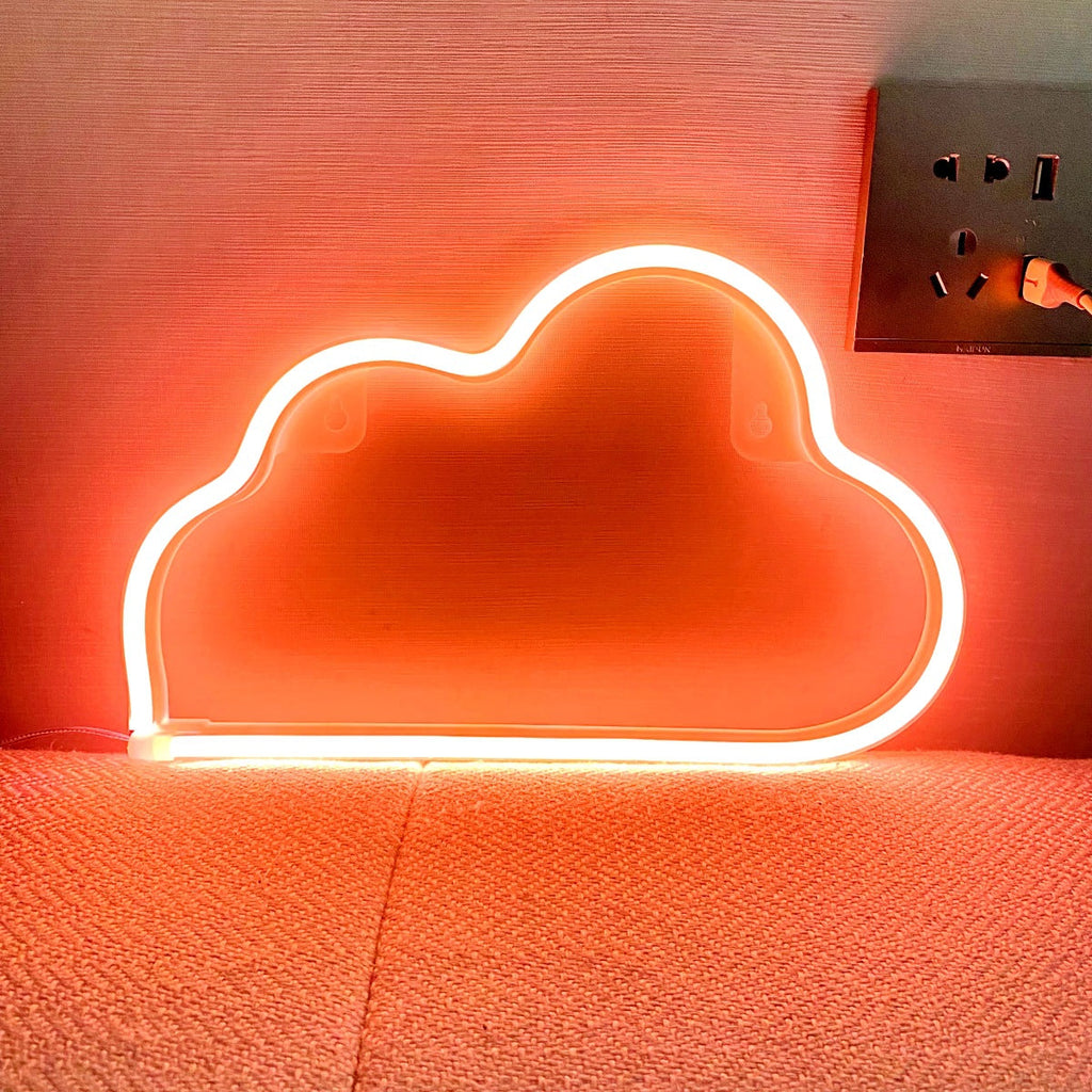 Bright Neon Cloud PVC Table Lamp