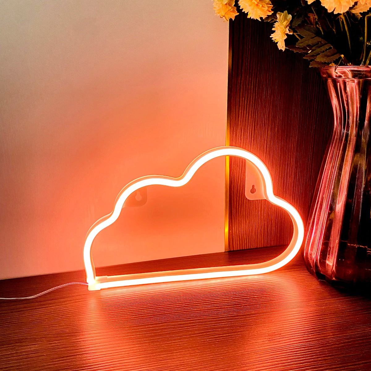 Bright Neon Cloud PVC Table Lamp