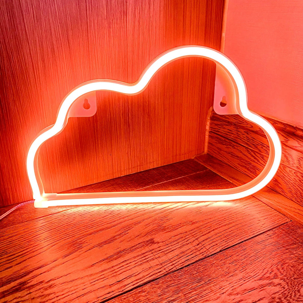 Bright Neon Cloud PVC Table Lamp