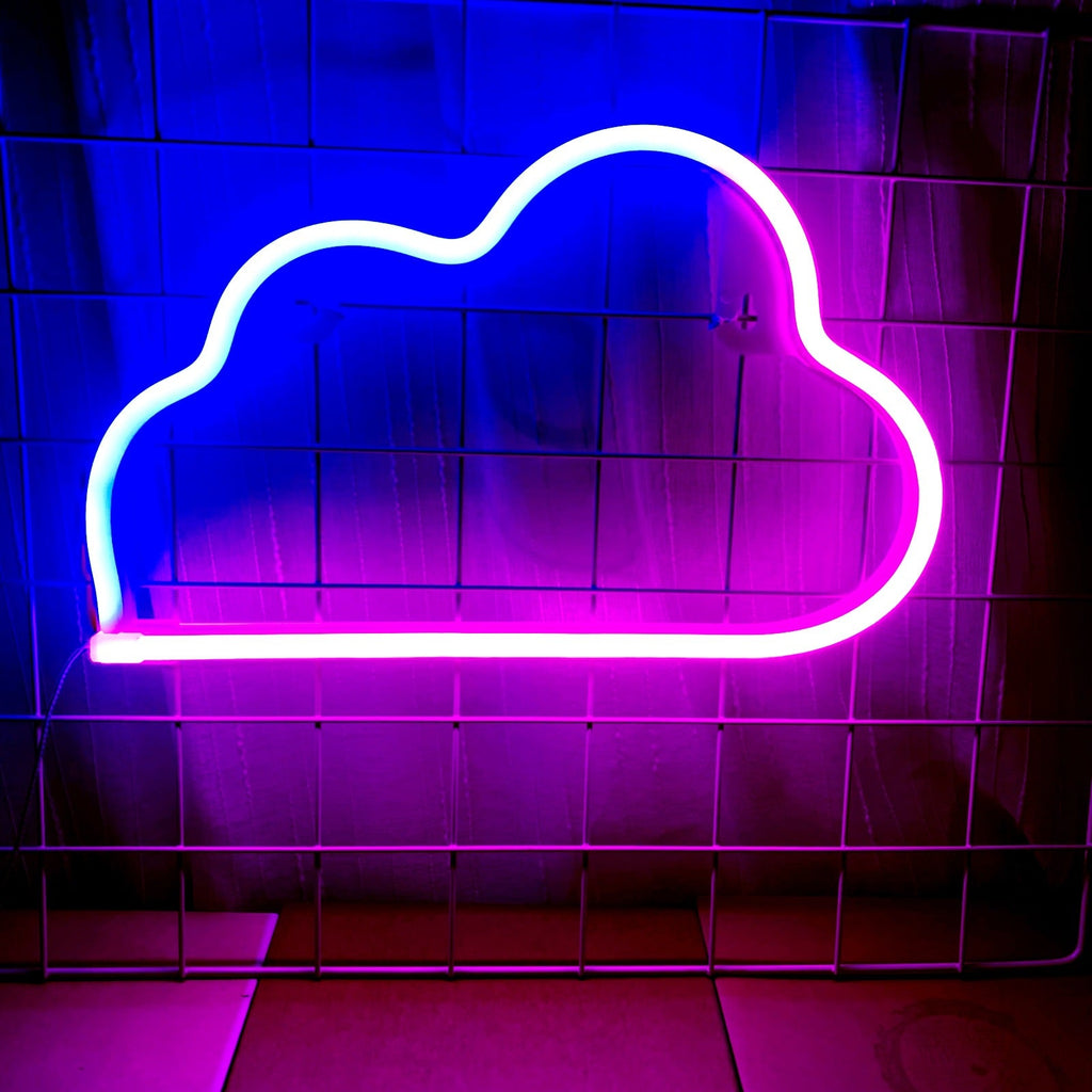 Bright Neon Cloud PVC Table Lamp