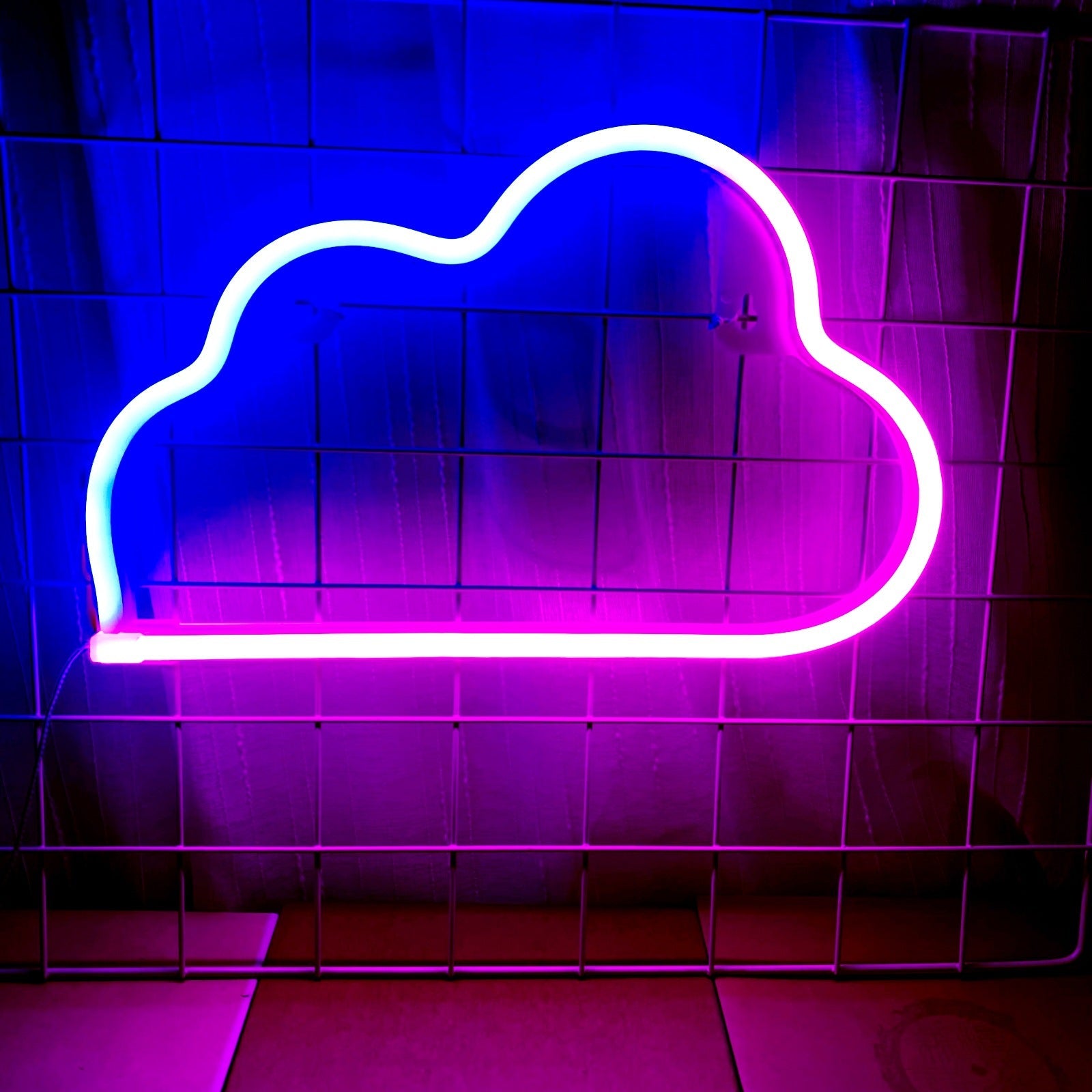 Bright Neon Cloud PVC Table Lamp