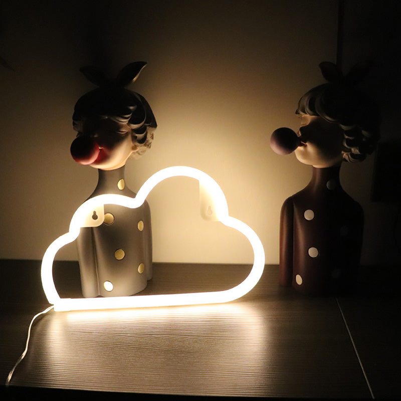 Bright Neon Cloud PVC Table Lamp