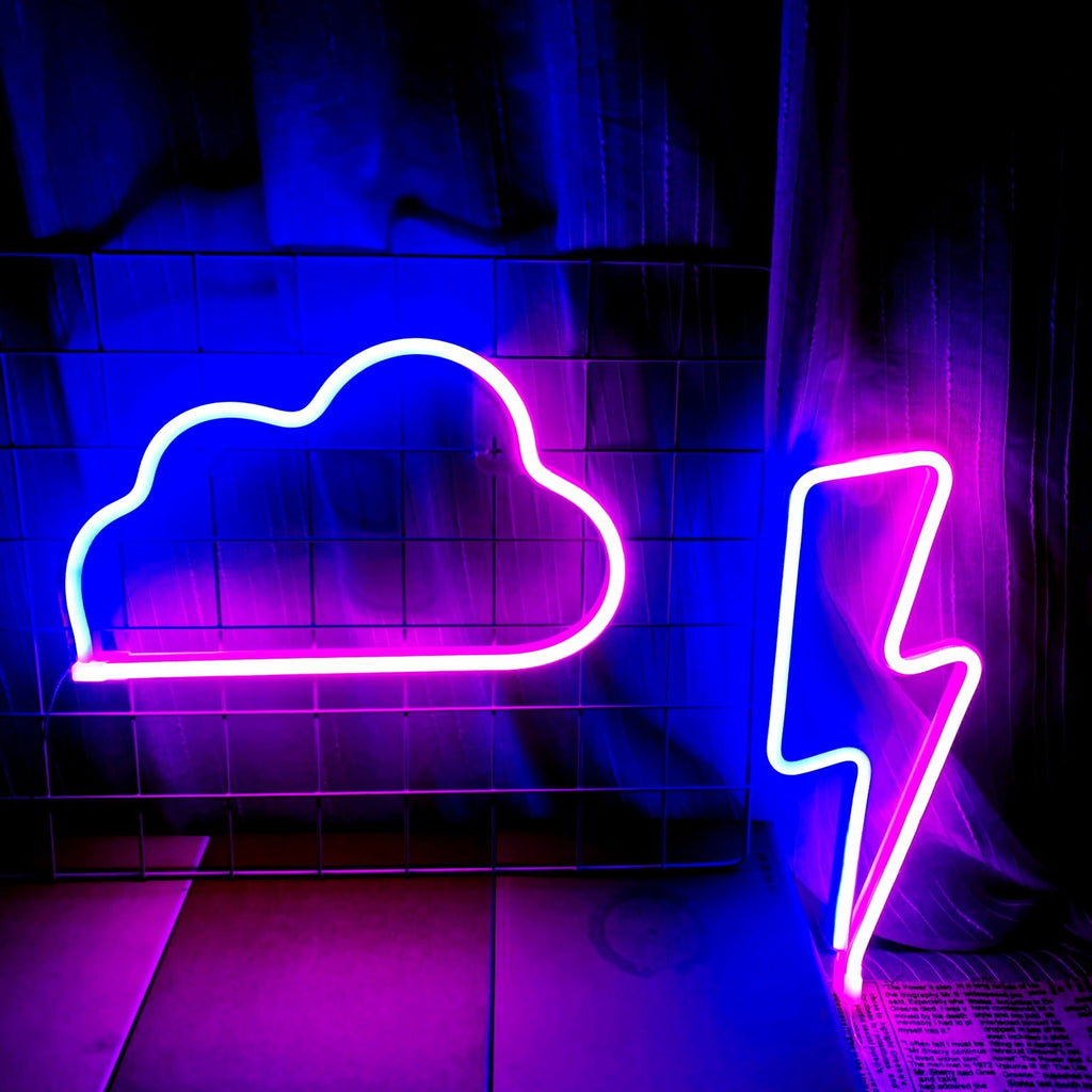 Bright Neon Cloud PVC Table Lamp