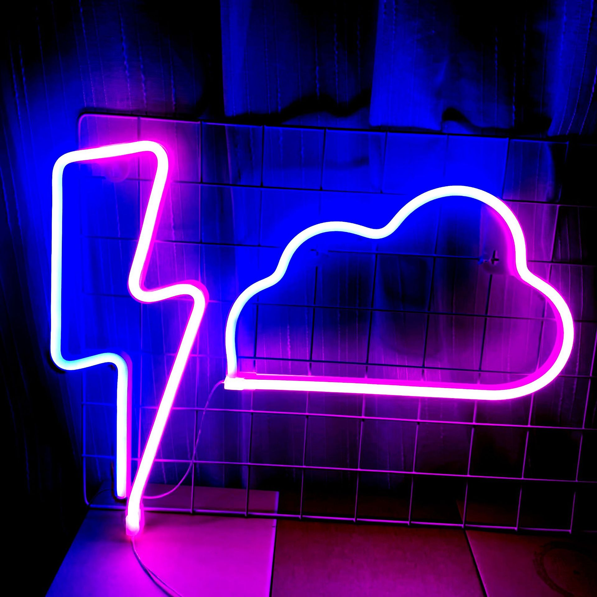 Bright Neon Cloud PVC Table Lamp