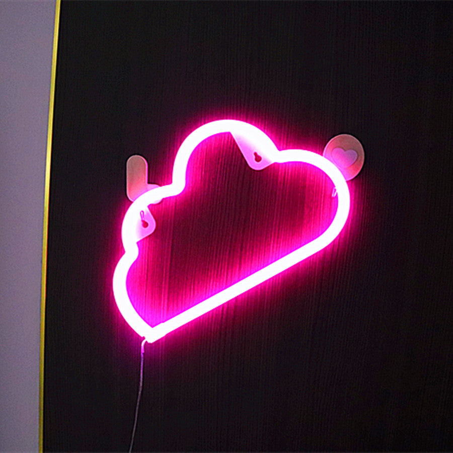 Bright Neon Cloud PVC Table Lamp