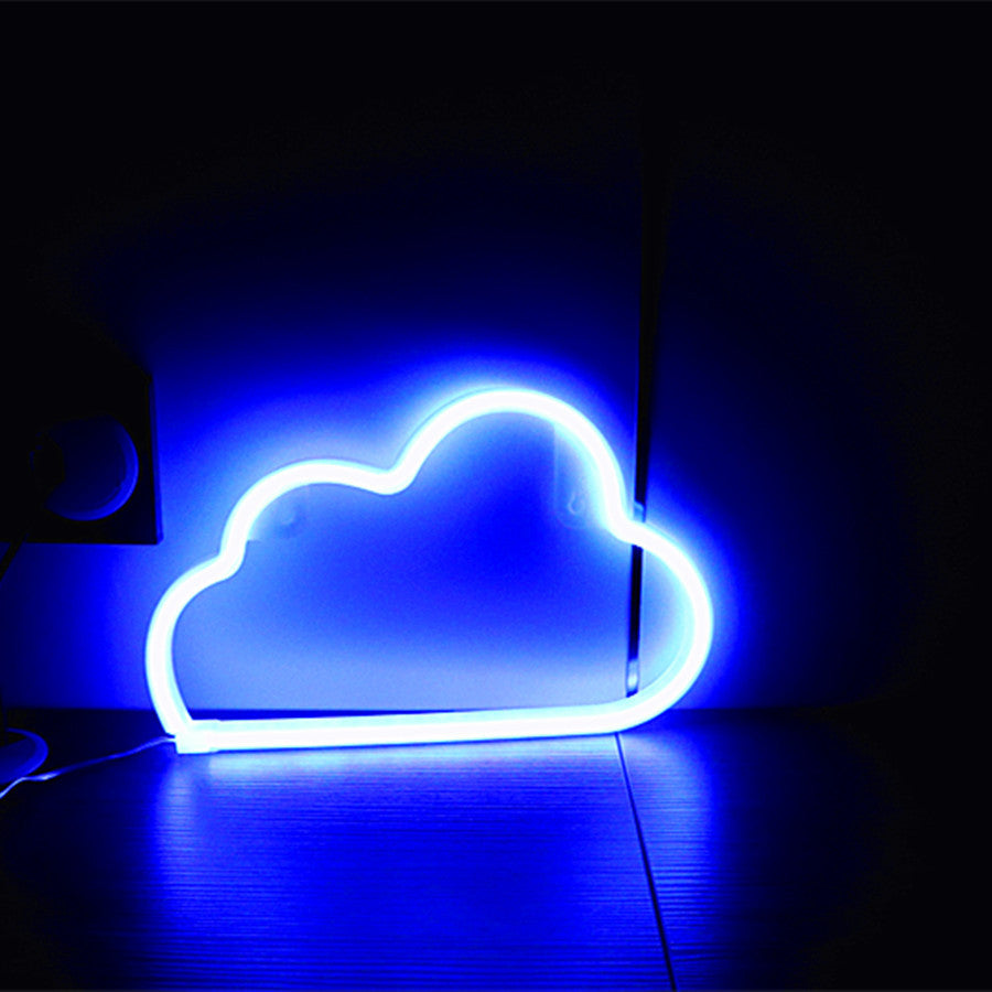 Bright Neon Cloud PVC Table Lamp