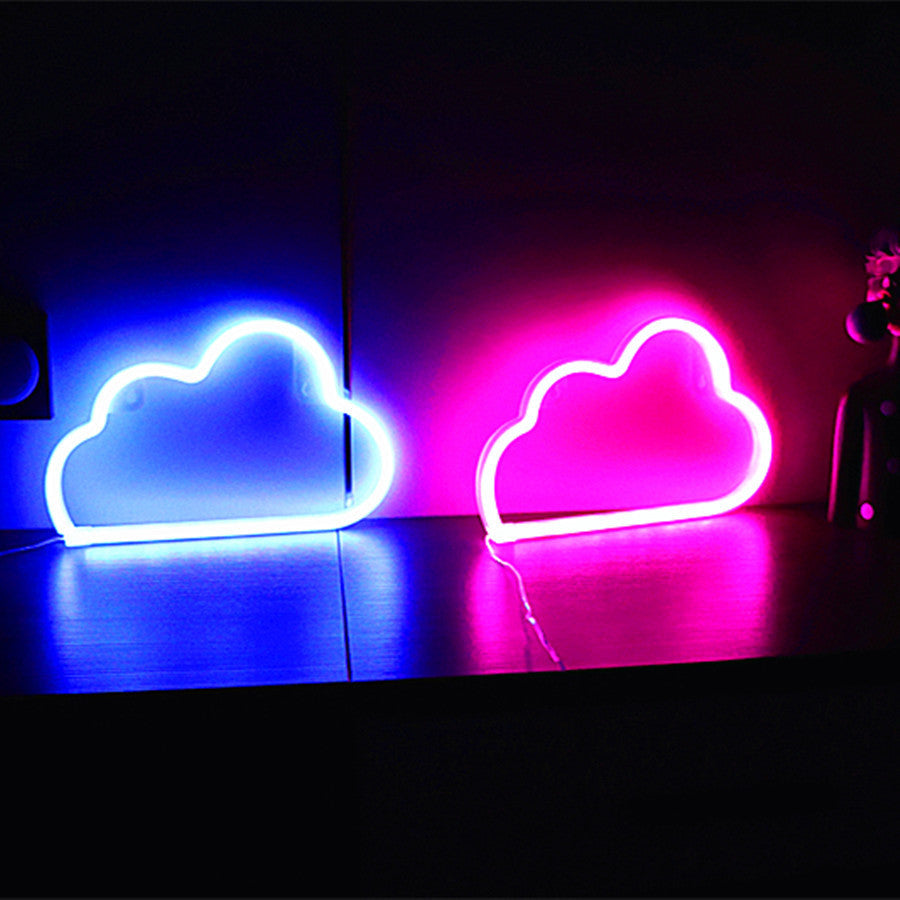Bright Neon Cloud PVC Table Lamp
