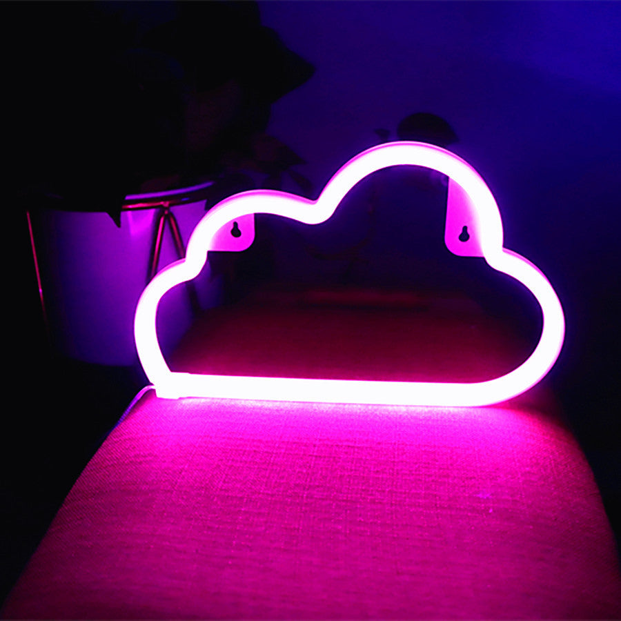 Bright Neon Cloud PVC Table Lamp