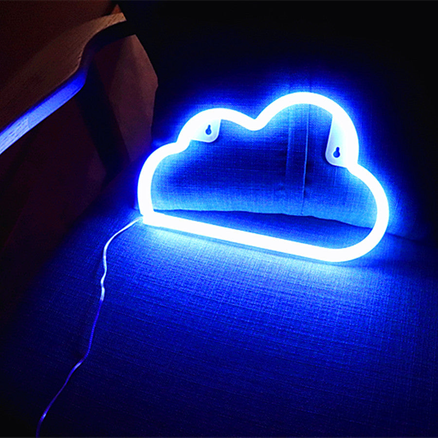 Bright Neon Cloud PVC Table Lamp