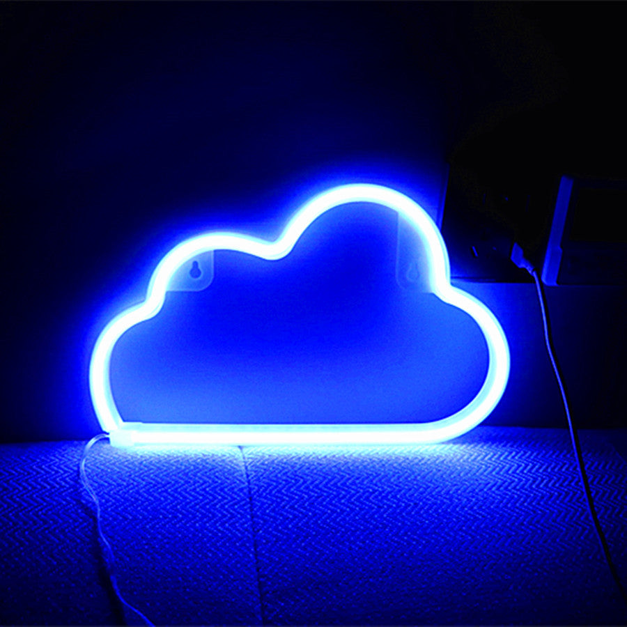 Bright Neon Cloud PVC Table Lamp