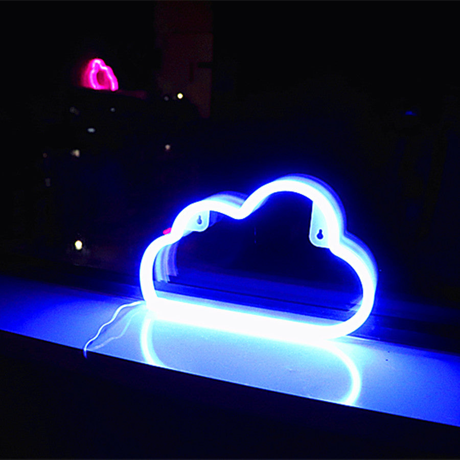 Bright Neon Cloud PVC Table Lamp