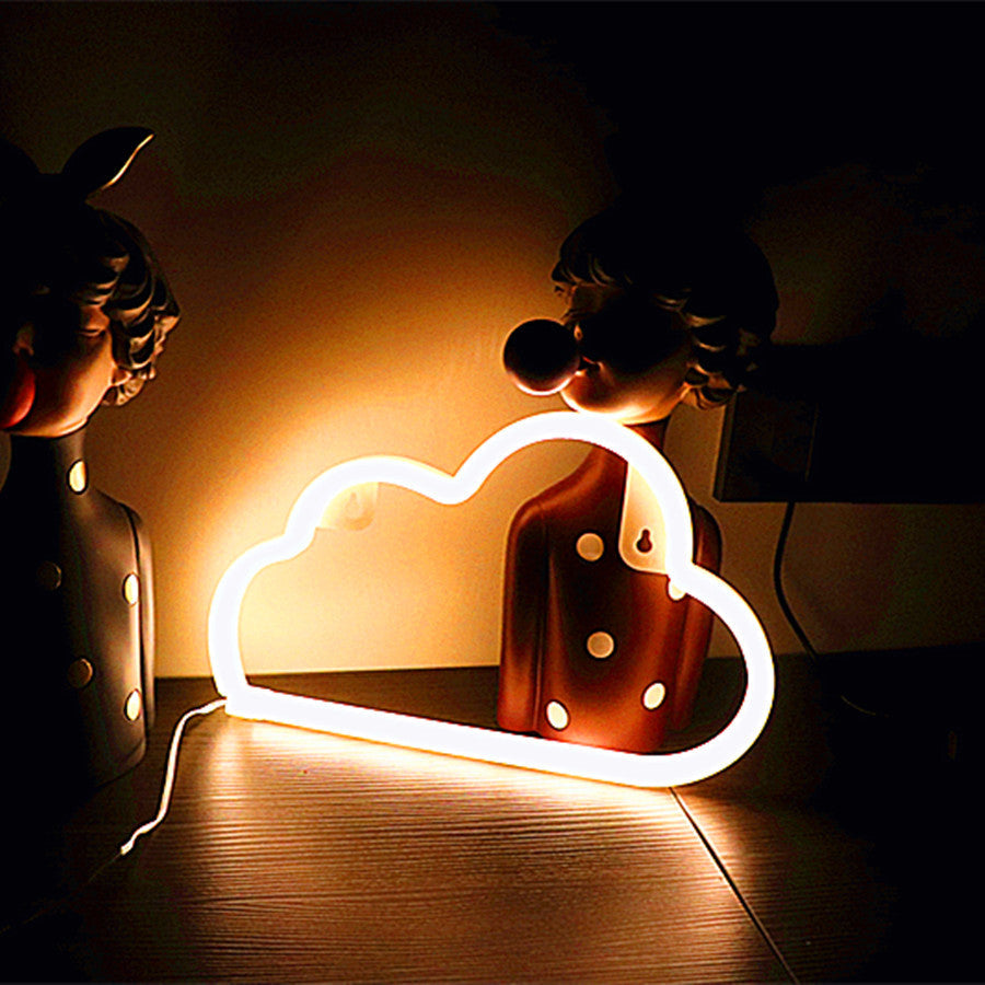 Bright Neon Cloud PVC Table Lamp