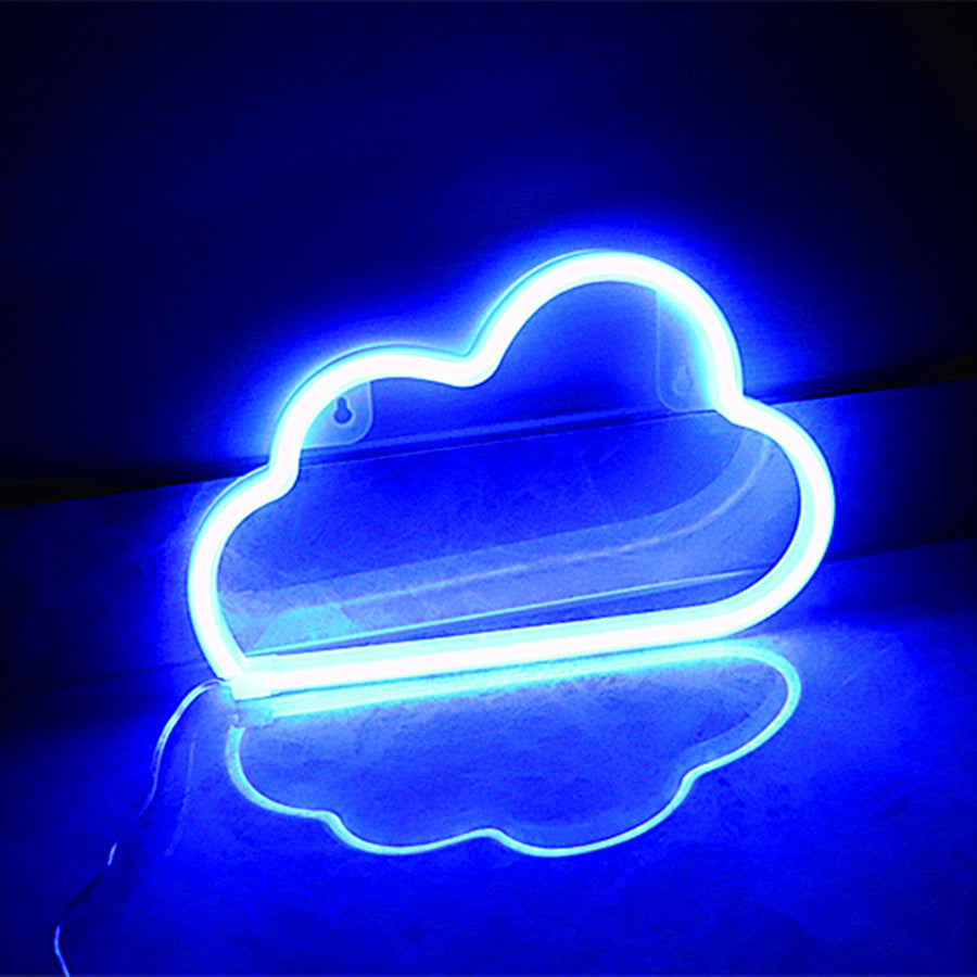 Bright Neon Cloud PVC Table Lamp