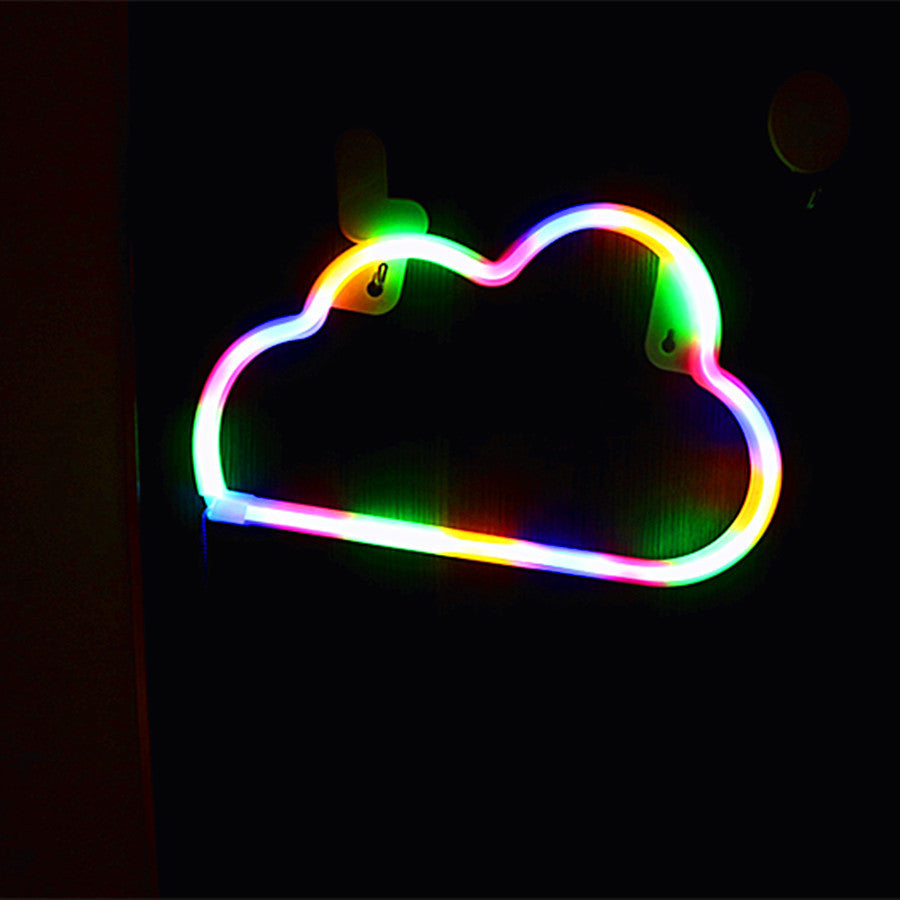 Bright Neon Cloud PVC Table Lamp