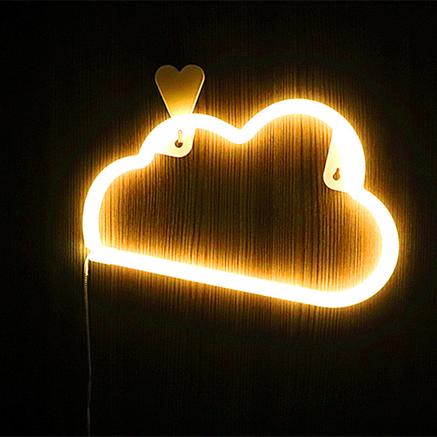 Bright Neon Cloud PVC Table Lamp