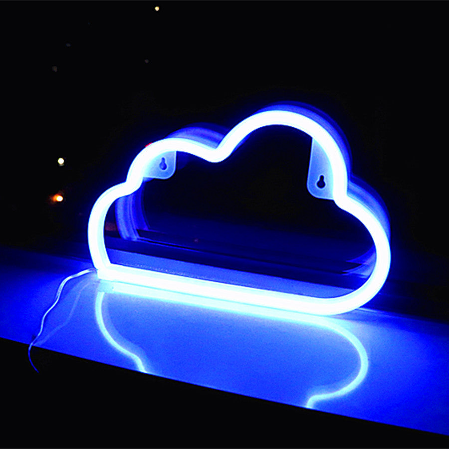 Bright Neon Cloud PVC Table Lamp