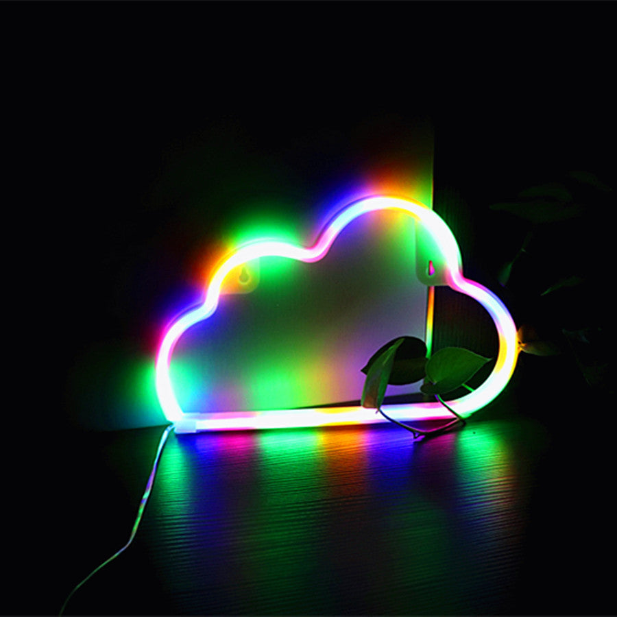 Bright Neon Cloud PVC Table Lamp