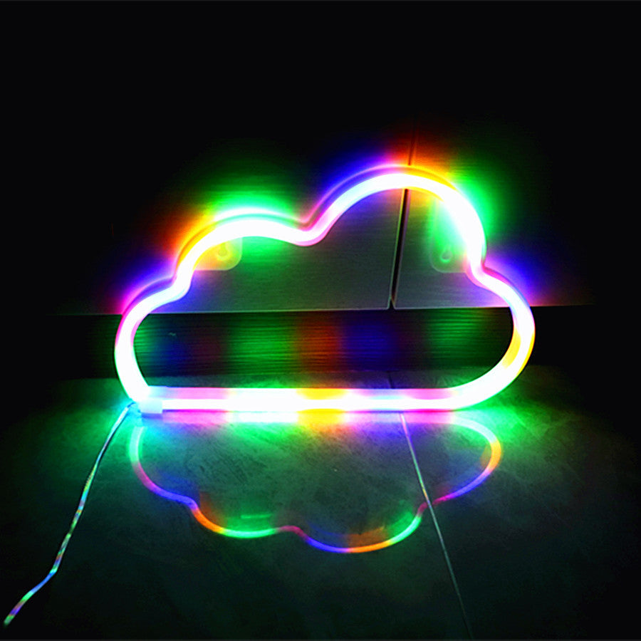 Bright Neon Cloud PVC Table Lamp