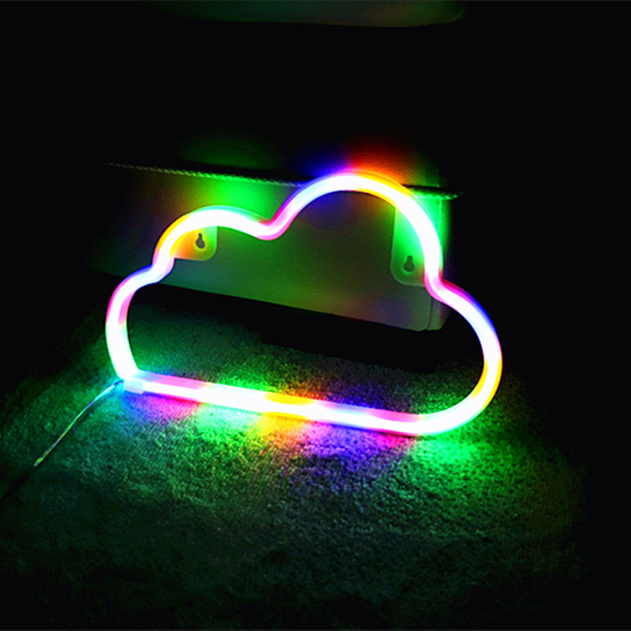 Bright Neon Cloud PVC Table Lamp