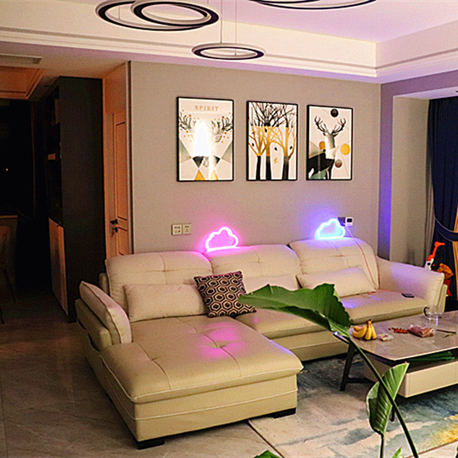 Bright Neon Cloud PVC Table Lamp