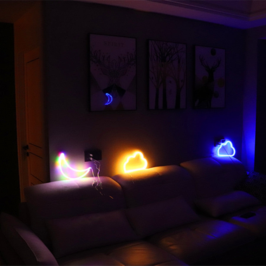 Bright Neon Cloud PVC Table Lamp