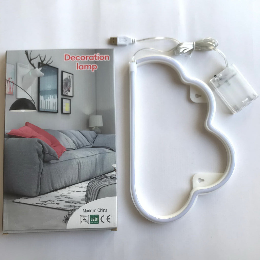Bright Neon Cloud PVC Table Lamp