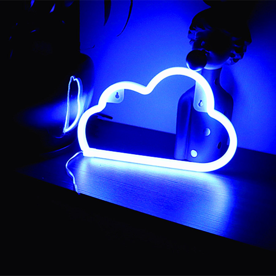 Bright Neon Cloud PVC Table Lamp