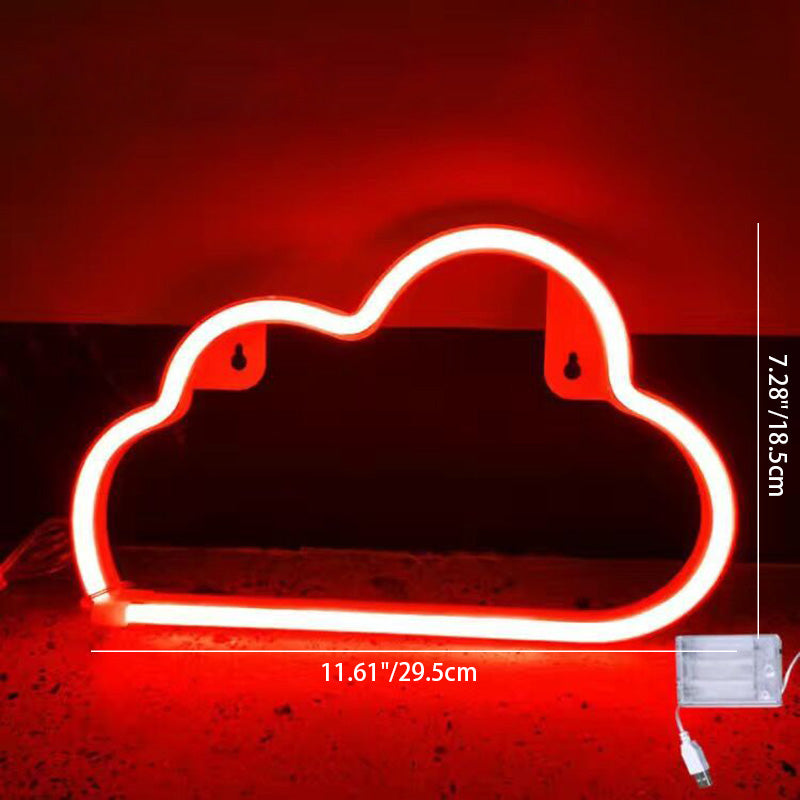 Bright Neon Cloud PVC Table Lamp
