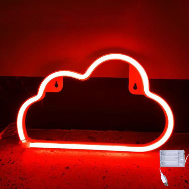 Bright Neon Cloud PVC Table Lamp