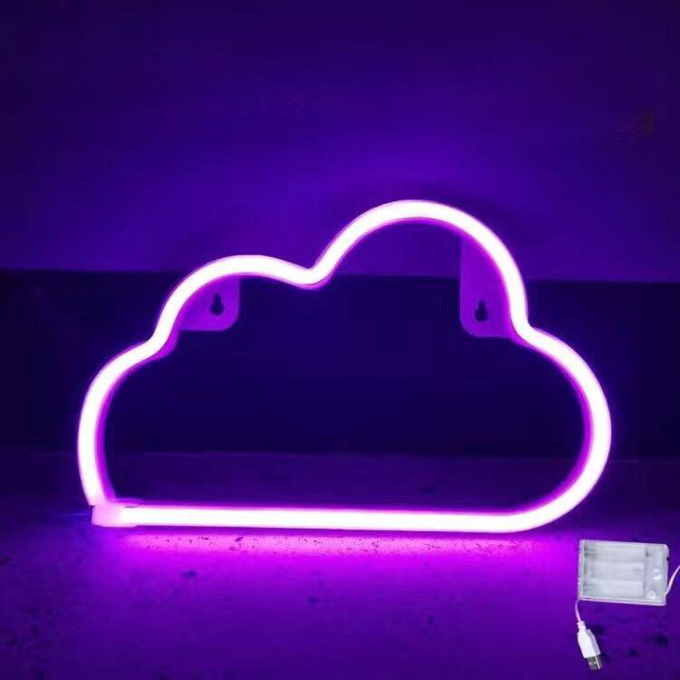 Bright Neon Cloud PVC Table Lamp
