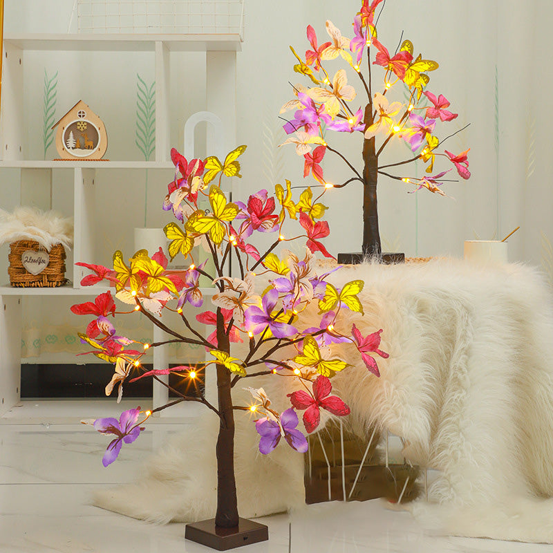 Simulation Butterfly Tree Shape Table Lamp