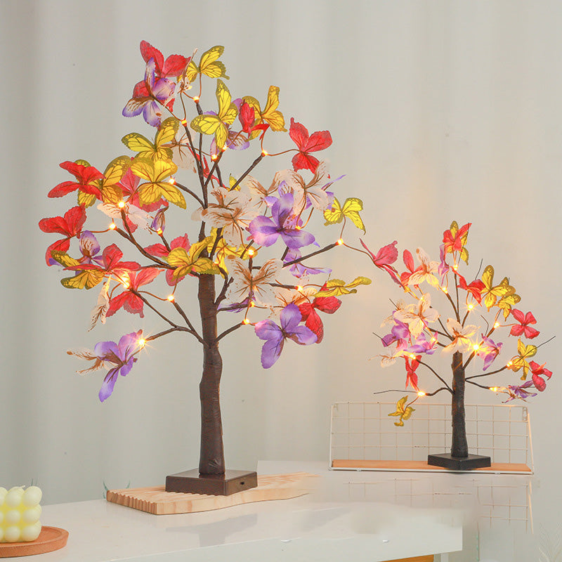 Simulation Butterfly Tree Shape Table Lamp
