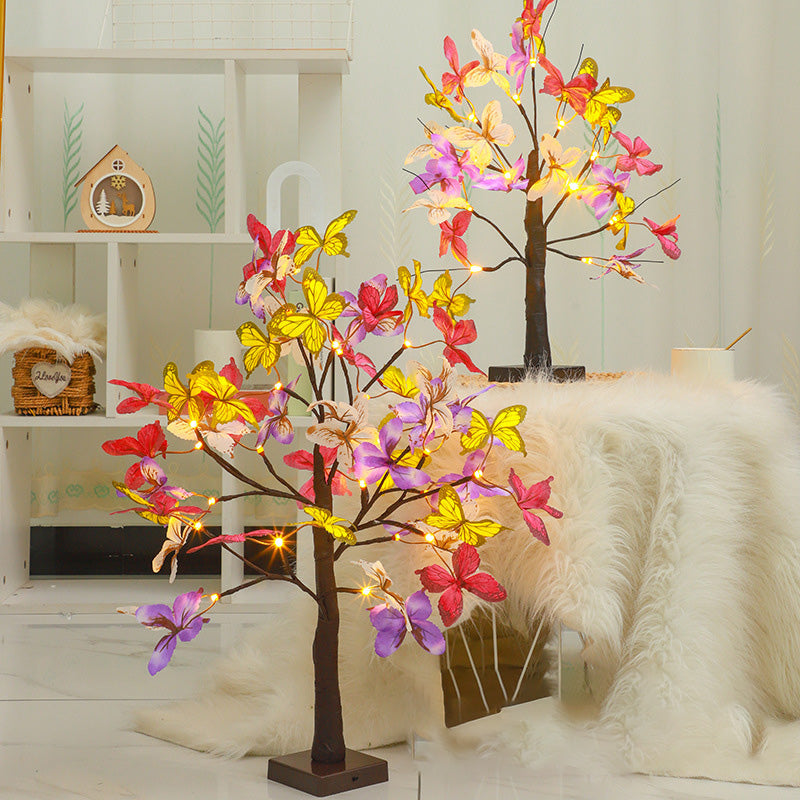 Simulation Butterfly Tree Shape Table Lamp