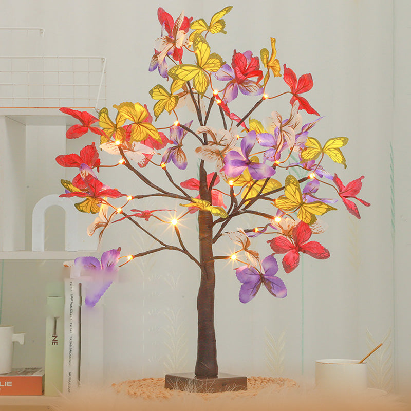 Simulation Butterfly Tree Shape Table Lamp