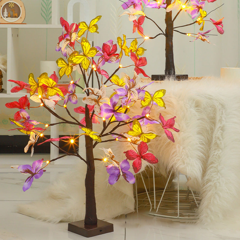 Simulation Butterfly Tree Shape Table Lamp
