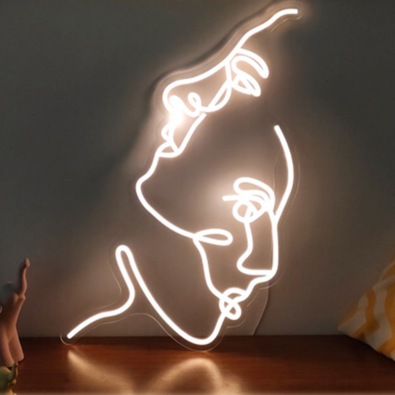 Acrylic Two Face Neon Table Lamp