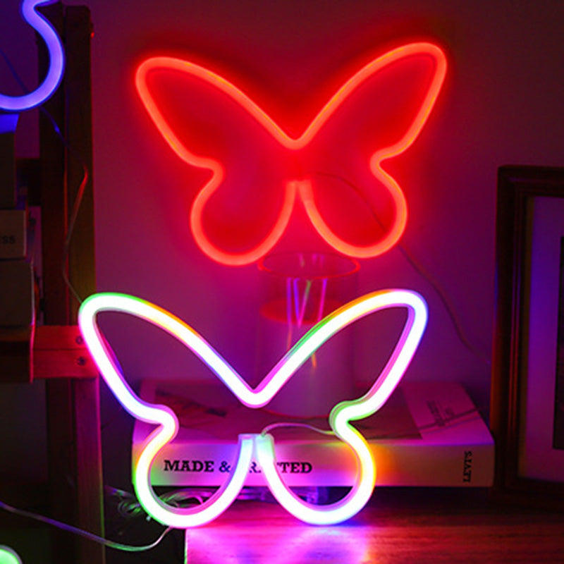 Butterfly Neon Bedroom Table Lamp