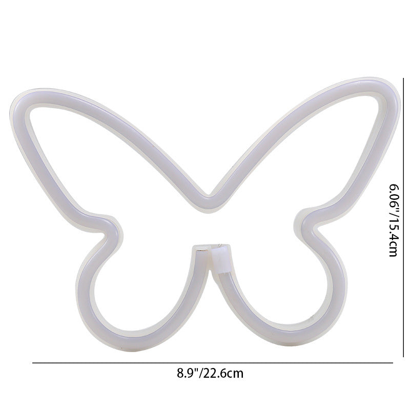 Butterfly Neon Bedroom Table Lamp