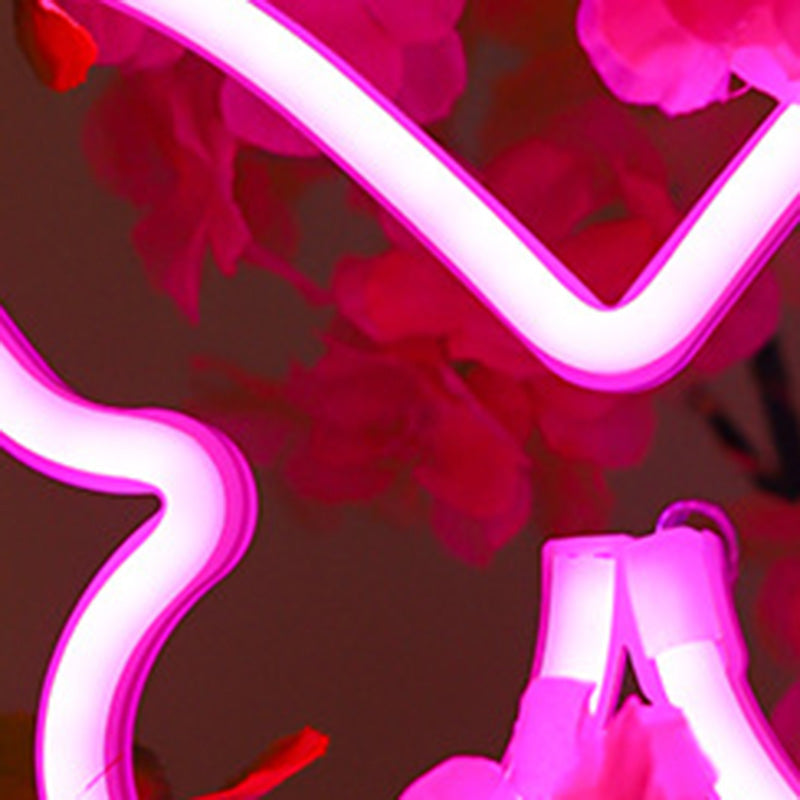 Butterfly Neon Bedroom Table Lamp