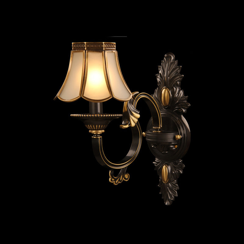 Full Copper Frame Glass Wall Lamp