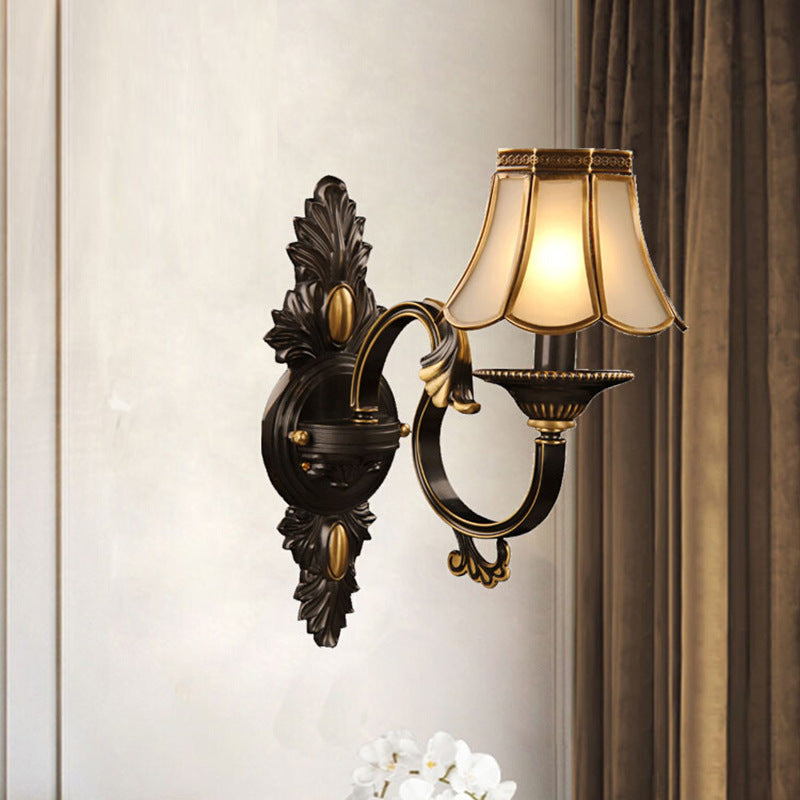 Full Copper Frame Glass Wall Lamp